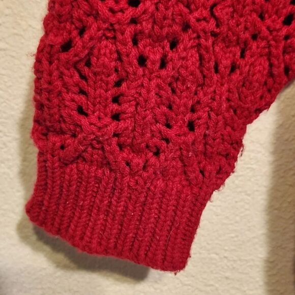 Vintage Trafashion M/L Knit Sweater Pink Made In USA Off Shoulder Style Warm 80s - Picture 4 of 5